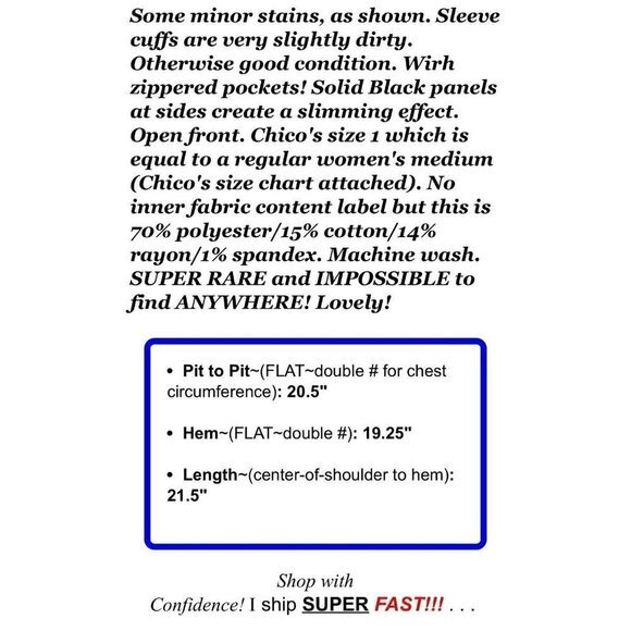 Chico's 1 Sz M Black Striped Moto Jacket Blocked Ponte Knit Tuxedo Blazer - Picture 15 of 15